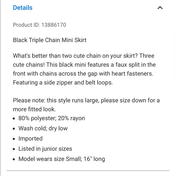 !!SOLD!! NWT NBW Hot Topic Skirt - Picture 3 of 3